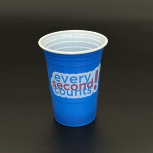 Vasos de Plástico Desechables Transparentes de 16 oz con Logotipo Personalizado, Vasos de Plástico de Pared Simple para Bebidas Frías para Llevar con Tapas Planas - Product Image 2