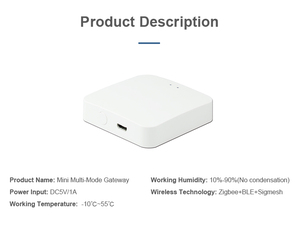 Tuya WIFI <strong>Zigbee</strong> <strong>Wireless</strong> <strong>Gateway</strong> <strong>Hub</strong> Iot <strong>Gateway</strong> Wifi Smart Home <strong>Gateway</strong> <strong>Zigbee</strong> <strong>Hub</strong> - Product Image 5