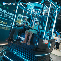 Máquina de Juego de Realidad Virtual 9D con Asiento Giratorio de 360 Grados, Simulador de Avión, para Interiores, de Acero, para Uso Público