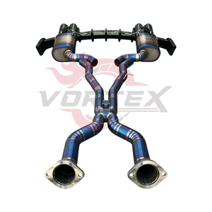 Kit d'échappement et diffuseur arrière Vortex Blue Burnt Titanium Valvetronic pour BMW 650i F06 F12 F13 4.4T V8 Racing Quad Carbon Tips - Product Image 2