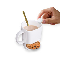 Mug à soupe en céramique de 11 oz à fond plat avec poignée, motif grenouille et visage humain, idéal pour les biscuits, de fabrication professionnelle