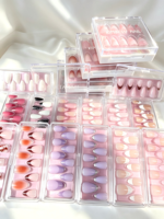 Vente en gros de faux ongles personnalisés avec logo, usine source professionnelle, OEM ODM, étiquette privée, ongles artificiels avec emballage personnalisé