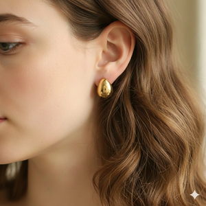 Boucles <span class=keywords><strong>d</strong></span>'oreilles é<span class=keywords><strong>l</strong></span>égantes en acier inoxydable plaqué <span class=keywords><strong>or</strong></span> PVD résistant à la <span class=keywords><strong>d</strong></span>écoloration, avec perle en forme de goutte <span class=keywords><strong>d</strong></span>'eau, bijoux é<span class=keywords><strong>l</strong></span>égants pour femmes - Product Image 4