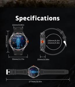 Montre connectée V45 Outdoor, grande batterie 1000 mAh, écran HD 1,46'', boussole, étanche IP68, suivi <span class=keywords><strong>de</strong></span> la santé, sports - Product Image 6
