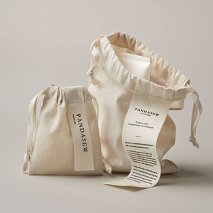 PandaSew Custom Logo Cotton Drawstring <b>Bag</b> with Label <b>Dust</b> <b>Bag</b> Gift Packaging Jewelry Pouch - Product Image 4
