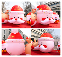 Boule gonflable de Noël Père Noël imperméable, décoration de Noël gonflable extérieure, fournitures personnalisées