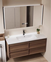 Comptoir de salle de bain en pierre frittée moderne, miroir intelligent résistant aux rayures, mural, sur mesure, vente en gros