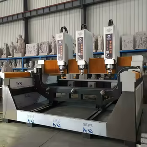 Routeur CNC à trois têtes JK-9010 pour la gravure sur pierre, granit et <span class=keywords><strong>marbre</strong></span>, contrôlé par PLC, moteur à engrenages, refroidissement par eau, puissance 5,5 kW, 3200 mm - Product Image 5