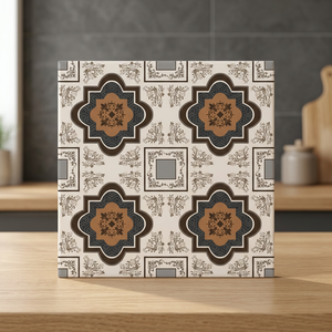 Dernières Nouveautés : Carreaux de Sol en Céramique Porcelaine Émaillée Effet Marbre Numérique 40x40cm pour Salon et Salle de Bain - Product Image 5