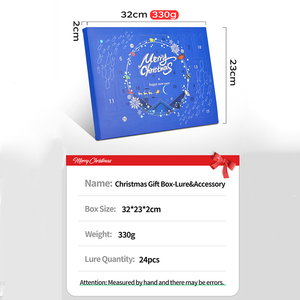 WEIHE 24 pièces Kit de pêche varié Appâts de pêche Accessoires Boîte <span class=keywords><strong>cadeau</strong></span> de Noël pour pêcheur Cadeaux de Noël <span class=keywords><strong>Cadeau</strong></span> de pêche Pesca - Product Image 4