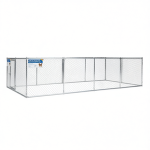 Grande Recinto per Cani Rettangolare, Gabbia per Animali Domestici in Acciaio Zincato, Resistente e Chiudibile a Chiave per Esterni - Product Image 1