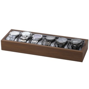 Grande boîte de rangement pour montres, vente en gros de haute qualité, 6 12 24 30 emplacements, plateaux d'affichage pour montres à grain de bois en noyer - Product Image 3