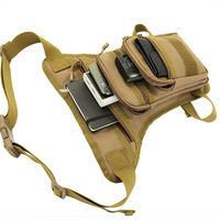 Sac de cuisse tactique imperméable en nylon 1050D, multi-poches, réglable, pour moto, randonnée, camping, cyclisme