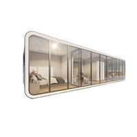 Maison capsule en acier résistante au vent et au feu, type Apple Cabin, pour hébergement en montagne, forêt ou camping