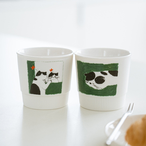 Cute Cat Coffee Mug Nordic Ceramic Mug Without Handle Porcelain Cup for Latte Cappuccino - Product Image 6