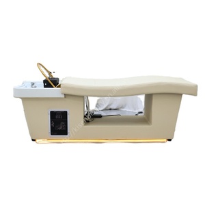 Kisen Fashion Lit de lavage de cheveux avec éclairage LED intégré au dessus, Table de spa capillaire, Équipement de lavage de cheveux, Machine de salon de luxe en promotion - Product Image 2