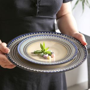 Wholesale Nordic Bohemian Style PC Ceramic Dinnerware Set 9 Inch <b>Plates</b> 6 Inch Cups Spoons Tea/Coffee Parties Restaurant Use - Product Image 3