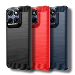 Étui pour Motorola Edge 70 Ultra, compatible avec Motorola Edge 50 60 70 Fusion <span class=keywords><strong>Moto</strong></span> 70 Ultra, coque en fibre de carbone, pare-chocs en silicone antichoc - Product Image 1