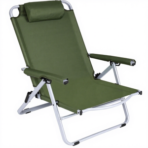 เก้าอี้ตกปลาพับได้ปรับระดับได้ 4 ระดับ รุ่น Whitsunday Iron แบบพกพา สำหรับเดินป่า ปีนเขา ชายหาด สีเขียว - Product Image 1