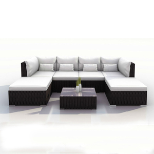 Patio al aire libre muebles de salón balcón impermeable de jardín de ratán sofá - Product Image 1