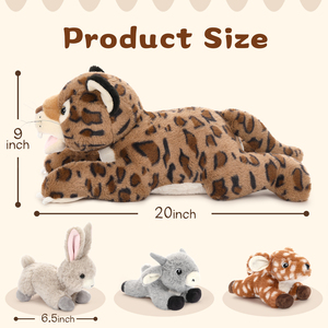 All'ingrosso Set di <span class=keywords><strong>peluche</strong></span> <span class=keywords><strong>leopardo</strong></span> magnetico sicuro personalizzato per bambini amanti degli animali collezionisti bambino Friendly compagno di gioco - Product Image 3