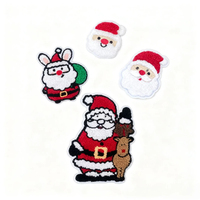 Patchs en chenille à repasser pour sapin de Noël et flocon de neige, patchs ours grizzly pour pulls, chapeaux, sacs cadeaux de Noël