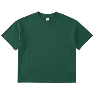 T-shirt décontracté de sport pour homme, 100 % coton respirant de haute qualité, coupe oversize, épaules tombantes, tissu épais uni. - Product Image 1