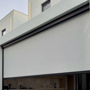 Volet roulant robuste coupe-vent, écran zippé, imperméable, anti-typhon, brise-vue, cadre en aluminium, sur mesure <span class=keywords><strong>pour</strong></span> jardin et <span class=keywords><strong>terrasse</strong></span> - Product Image 1