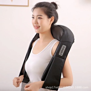 Neck Shoulder Massager Kneading Massage Shawl USB Rechargeable PU Leather For Neck Relief - Product Image 4