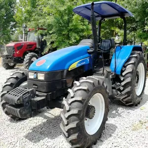 Tracteur d'occasion N holland snh804 80hp, tracteur à roues agricoles bon marché, 4x4wd, équipement agricole compact, machines