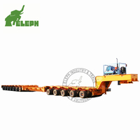 Semi-remorque surbaissée modulaire multi-essieux neuve et d'occasion avec élévateur hydraulique à vendre