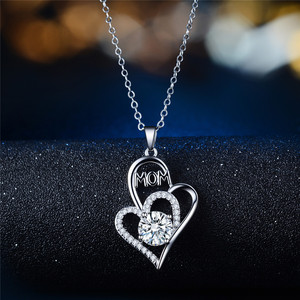 Factory Price Classic Zircon Mom <strong>Necklace</strong> Copper Pendant Heart <strong>Necklace</strong> 3A Zircon <strong>Mum</strong> <strong>Necklace</strong> for Mother's Day Gifts - Product Image 3