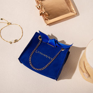 ליונוwrapack oem בגודל מותאם אישית בד זמש תכשיטים כיס קשת אחסון קטנה עם לוגו מותאם אישית מודפס - Product Image 6