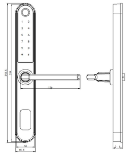 Tiêu chuẩn mộng điện tử RFID thông minh khách sạn thẻ chìa khóa Hệ thống khóa cho cửa nhôm với phần mềm quản lý miễn phí - Product Image 4