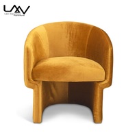 Utilisation confortable de fauteuil de loisirs de velours de conception simple moderne de chaise de sofa pour le salon d'hôtel
