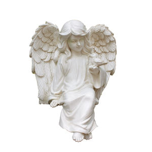 Tuin Engel Beeld Aandenken Gedenkteken Sculptuur Engel Beeldje Met Duif Herinnering Geschenk Religieus Decor - Product Image 1