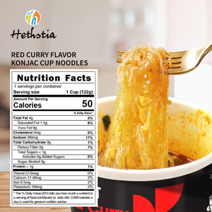 Hethstia shirataki Konjac mì ly dễ nấu keto paleo thân thiện ngay lập tức Cà Ri Đỏ có sẵn trong hộp bao bì túi số lượng lớn - Product Image 6