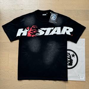 Maglietta <span class=keywords><strong>da</strong></span> uomo Casual alla moda a maniche corte bella <span class=keywords><strong>stella</strong></span> dell'inferno Vintage stampata nello stesso stile puro sciolto 260 grammi - Product Image 2