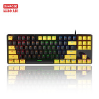 Clavier mécanique espagnol à la mode JK87, 87 touches, rétroéclairage LED RGB, design ergonomique, résistant aux éclaboussures,