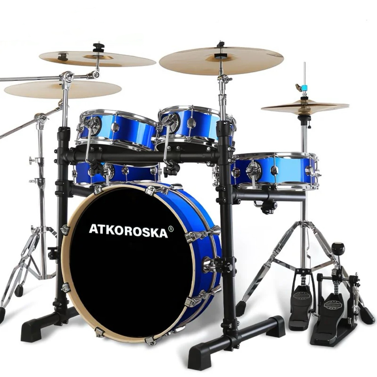 Blue + D10 Polished (5-Drum 4-Cymbal)