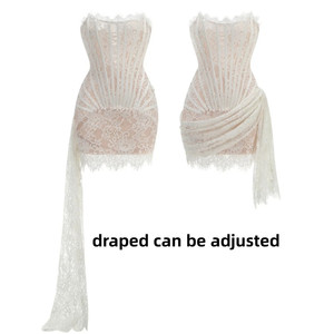 Mini abito in pizzo Sexy senza spalline - Product Image 2