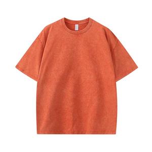 Camisetas al por mayor para hombre, de algodón, estilo lavado ácido, streetwear, hip hop, 100% algodón, con corte oversize vintage. - Product Image 2