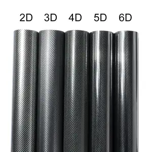 2D 3D 4D 5D 6D คุณภาพสูงคาร์บอนไฟเบอร์ไวนิลห่อคาร์บอนไฟเบอร์รถห่อไวนิลฟิล์ม
