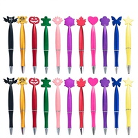 Pulpen Halloween Natal dengan Desain Tengkorak, Kelelawar, Labu, Kepingan Salju, Balok Bangunan, dan Daun Maple Buatan China Kemasan Tunggal