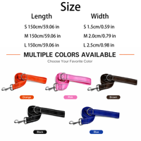 NOVIPET Laisse pour chien en nylon réfléchissant, crochet en alliage de zinc robuste, coutures réfléchissantes double face, laisse de sécurité nocturne pour animaux de compagnie