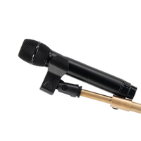 Support de microphone réglable en métal avec base trépied