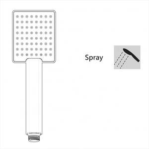 Douchette de massage carrée blanche chromée vente en gros - Product Image 6