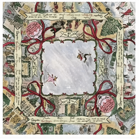 Tapis de mahjong antidérapant Ava |   Housse de table de mahjong insonorisée anti-bruit, élégante et dessinée à la main pour le jeu de mahjong