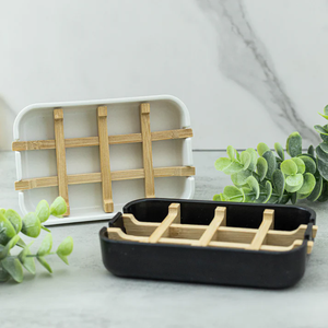 Porte-<span class=keywords><strong>savon</strong></span> en bambou <span class=keywords><strong>noir</strong></span> réutilisable, design personnalisé, sans plastique, auto-drainant, boîte de voyage avec plateau pour <span class=keywords><strong>savon</strong></span> fait maison - Product Image 2