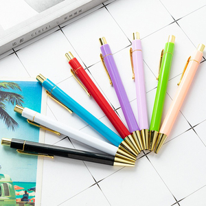 Alta qualidade Macaron Color Ballpoint Plastic Pen com logotipo personalizado por atacado para uso escolar - Product Image 1